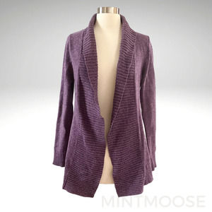 LL BEAN Cozy Knit Cardigan Purple Size Small
